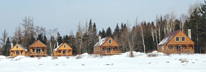 Waterfront vacation cabins in Kokadjo