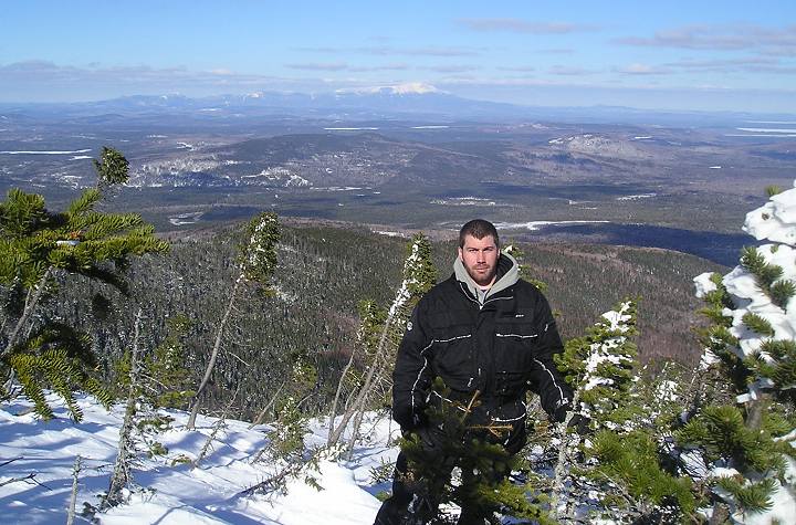 Mt Katahdin view from Number 4 Mountain snowmobile trail