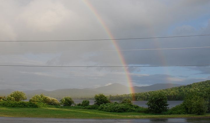 Double rainbow at Kokadjo Trading Post