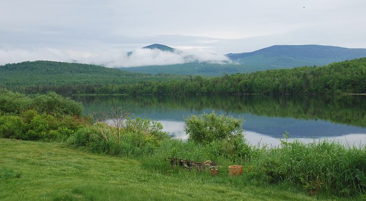 Kokadjo Cabins view over First Roach Pond